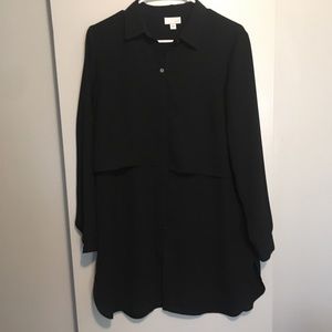 J Jill Long Black Blouse Size S
